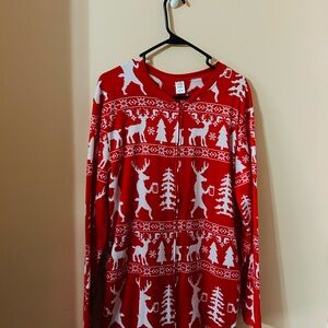 Men's Holiday  zip up one piece PJ's